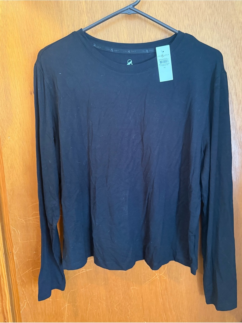 Black Long-Sleeve Crew Neck Shirt